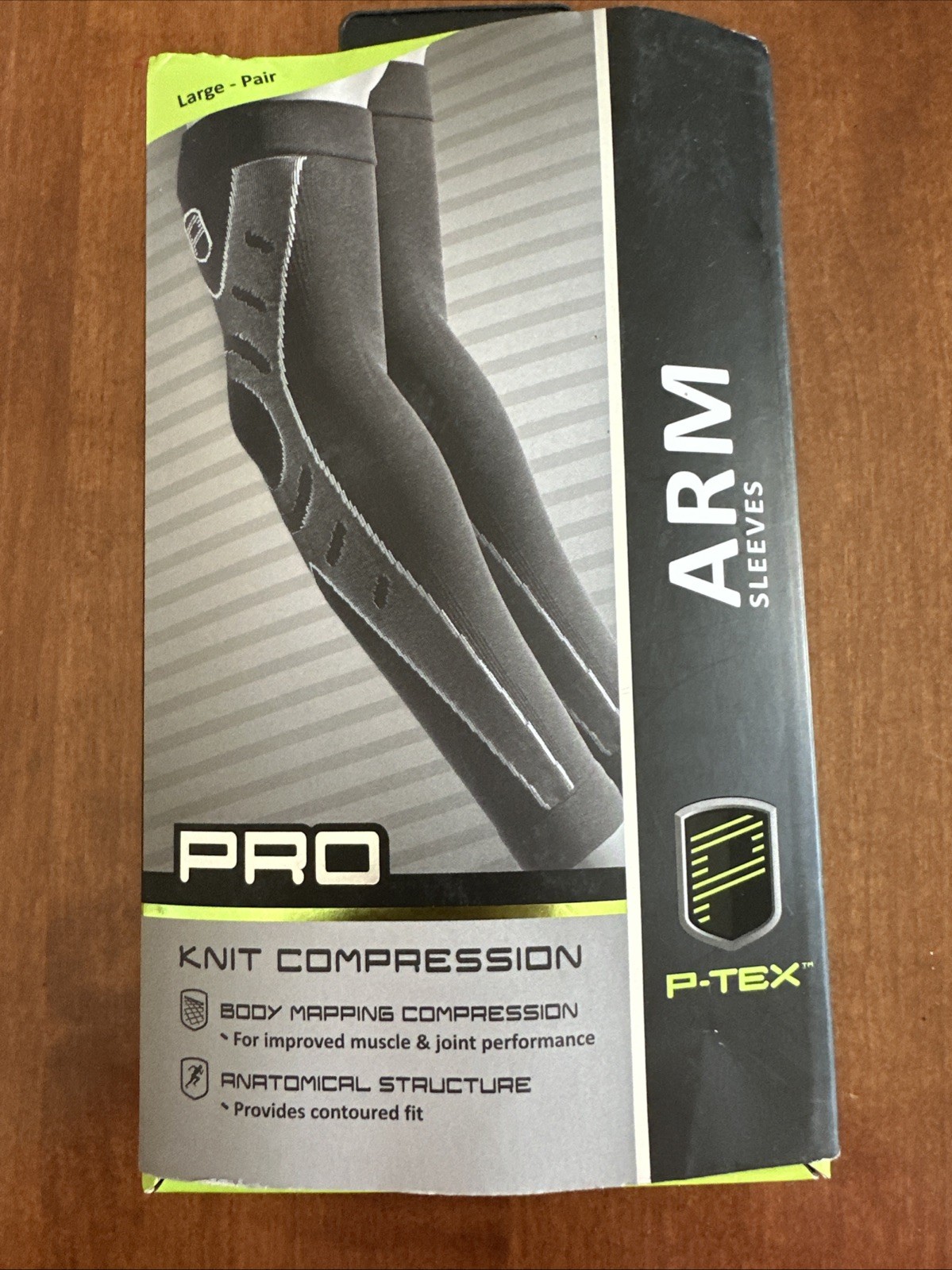 P-TEX PRO Knit Anatomical Compression Pair Of Arm Sleeves SZ LG