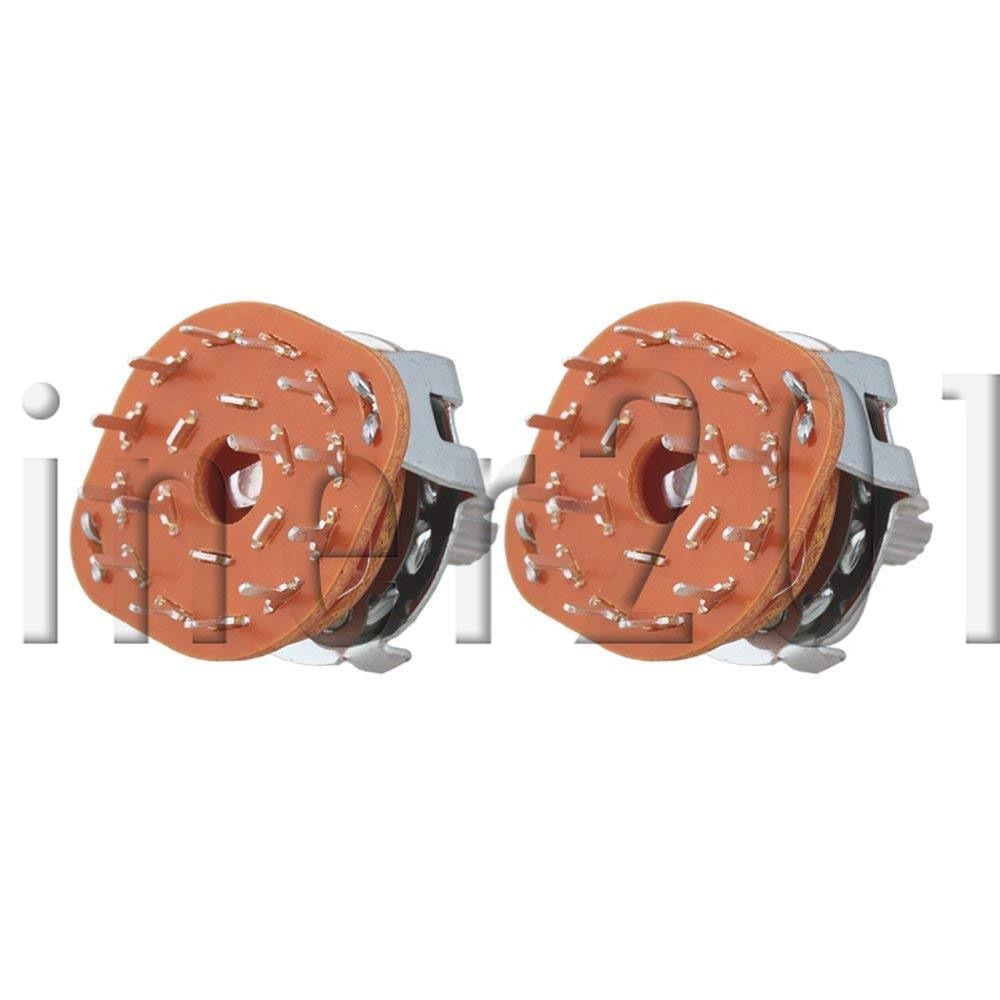 2x Rotary Switch 2p6t for Radios Televisions Industrial Machine Vontrol Units