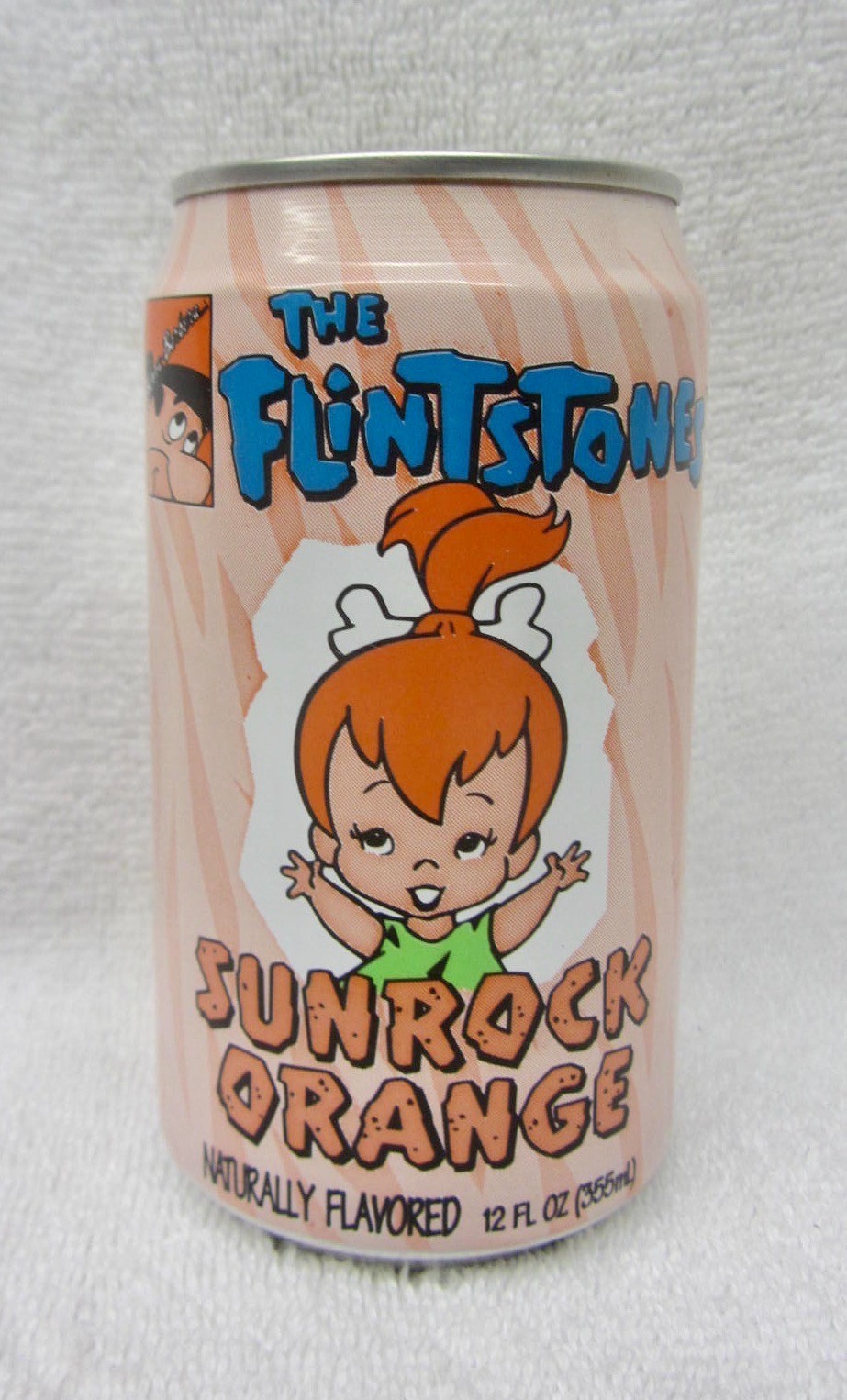 FULL Vintage Flintstones Sunrock Orange Soda Can 1980s/1990s