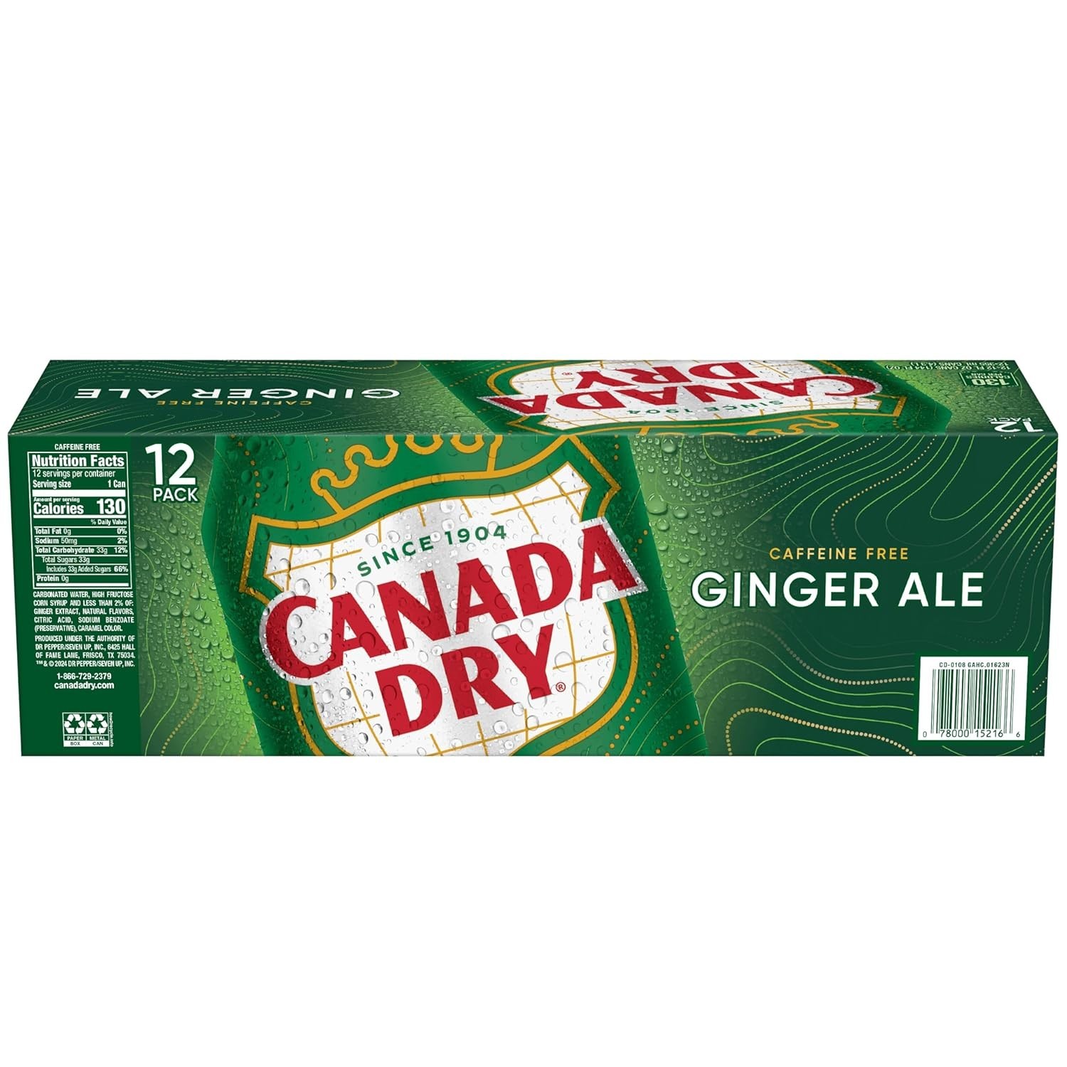 Ginger Ale Soda, 12 fl oz cans, 12 pack