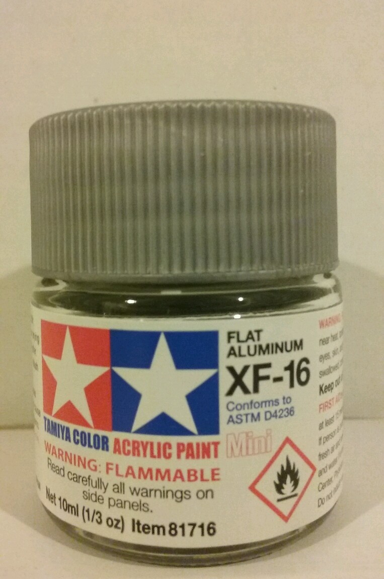 Tamiya acrylic paint XF-16 Aluminum 10ml Mini