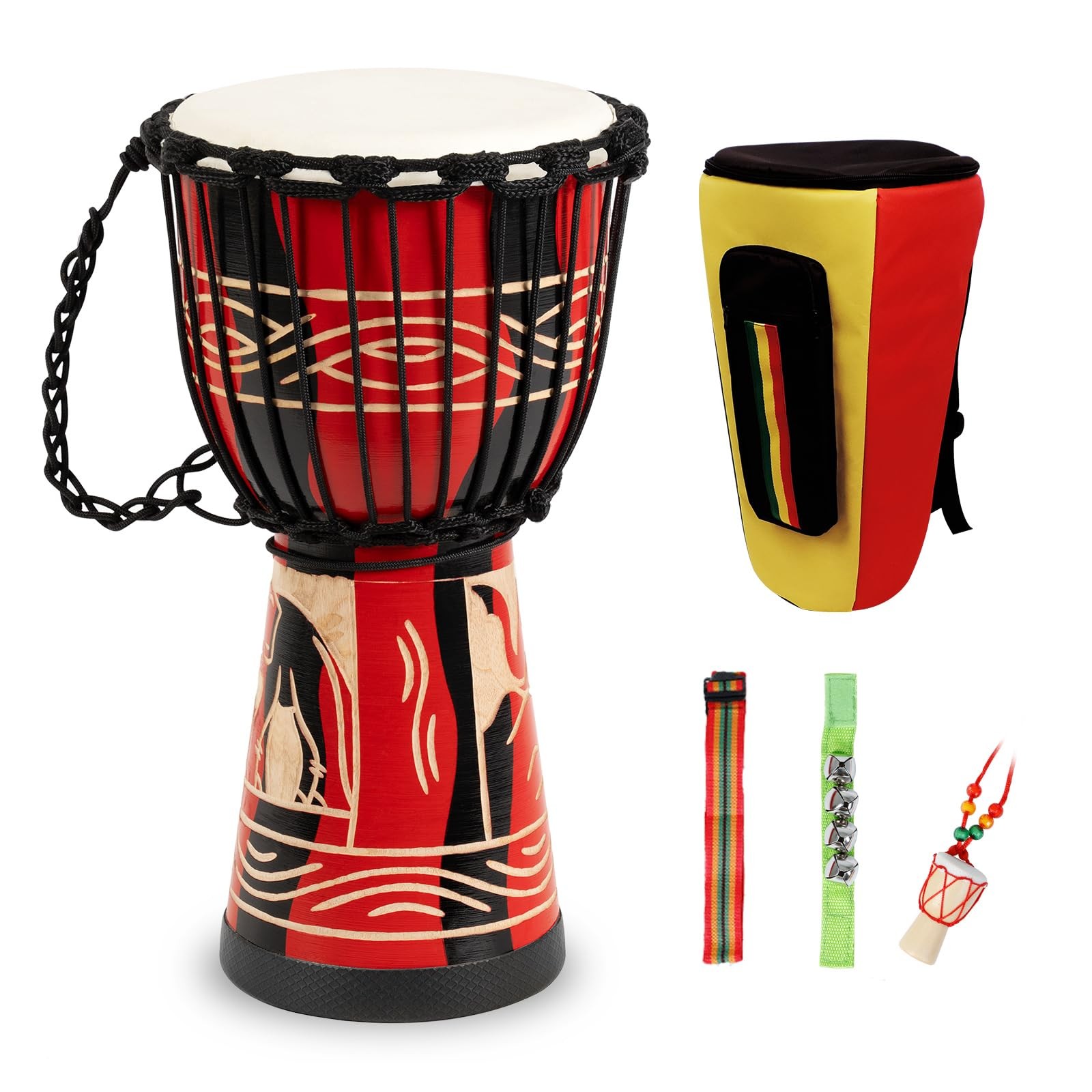 MOSEN MUSIC 8 inch Djembe Drum Mahogany