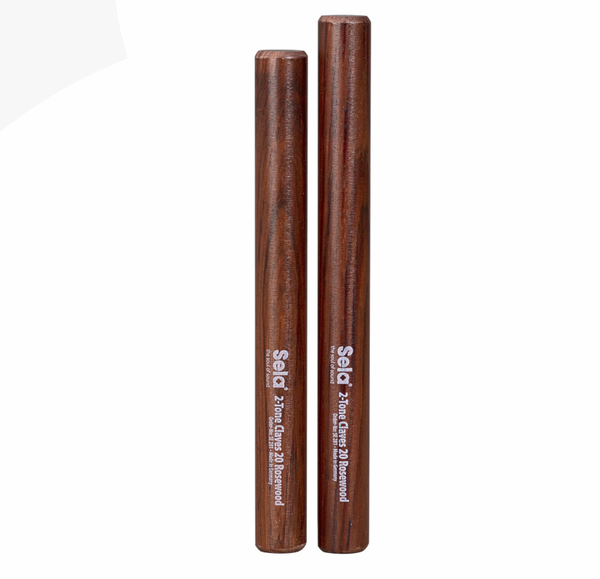 Sela 2-Tone Rosewood Claves 20mm SE281 - pack x2 pcs