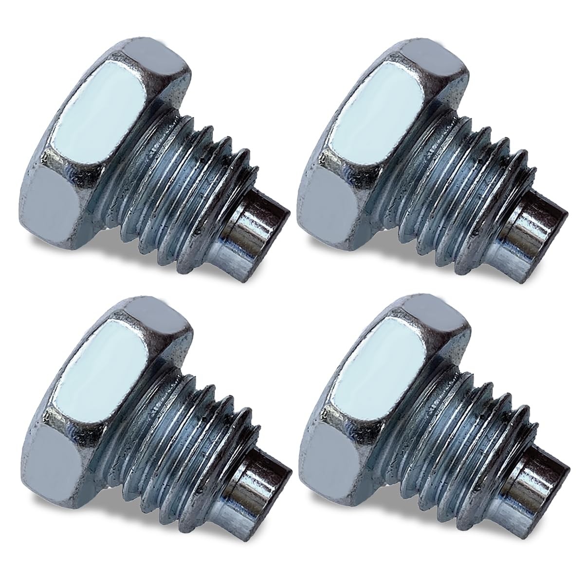 smilfuy Car Floor Jack Handle Bolts, 3 Ton 4 Horizontal 4PCS, Silver