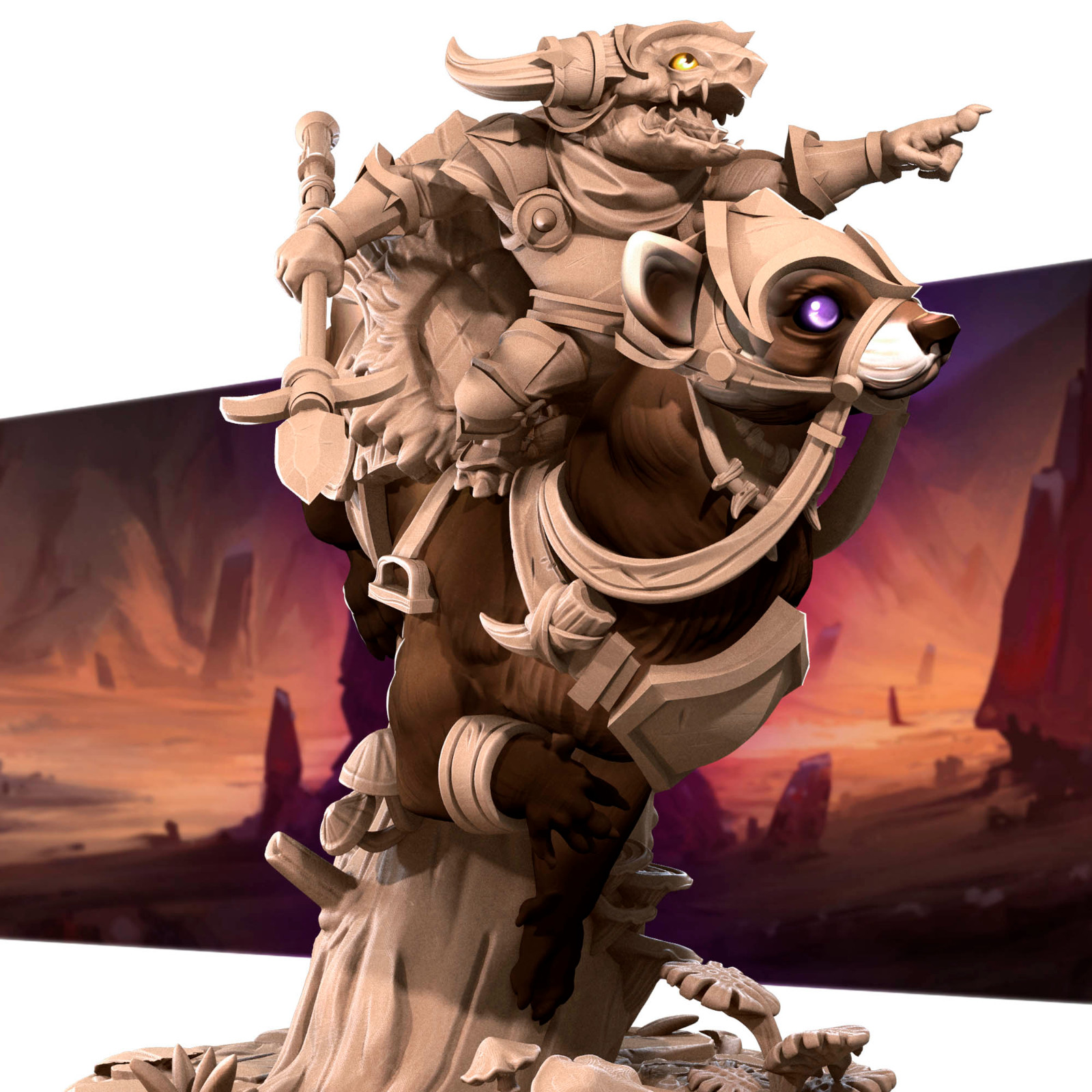 Dungeons and Dragons - Playable Character - Kobold - Ferret Rider, Adventurer