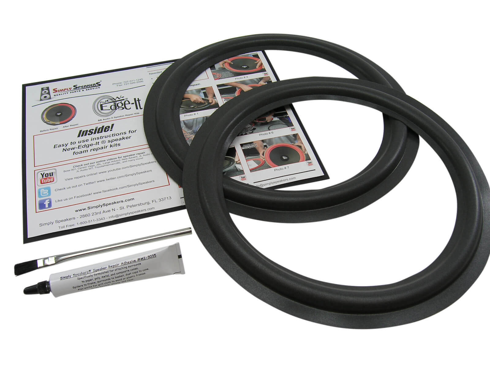 JBL 122A 126A 128H 12" Woofer Parts Foam Edge Replacement Repair Kit # FSK-12Ji
