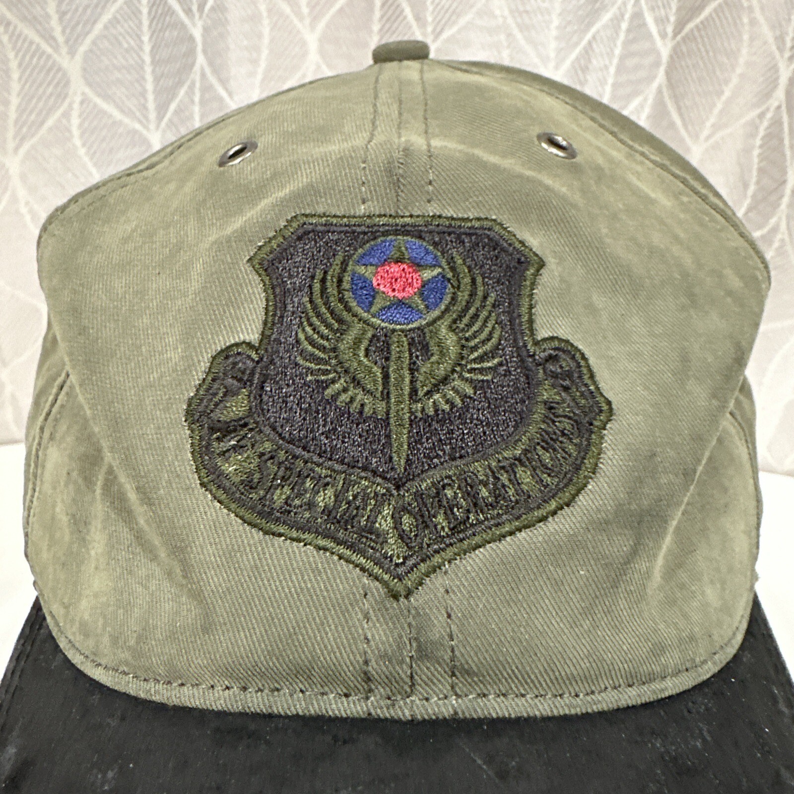 Special Operations Hat Cap Olive Green With Black Bill Strap Buckle