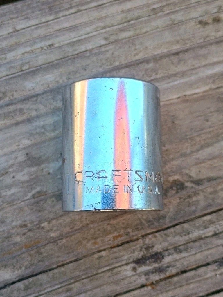 Vintage Craftsman 1" 12 Point Shallow Socket 1/2" Drive G 47514 USA