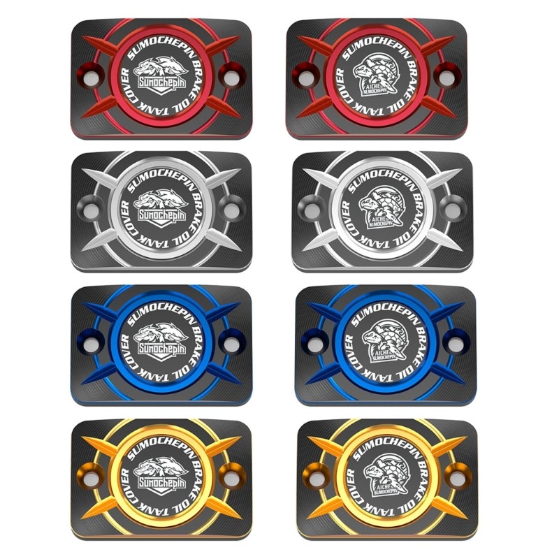 Motorcycle Aluminum Accessories Front Brake Fluid Reservoir Cover Oil Tanks Caps
