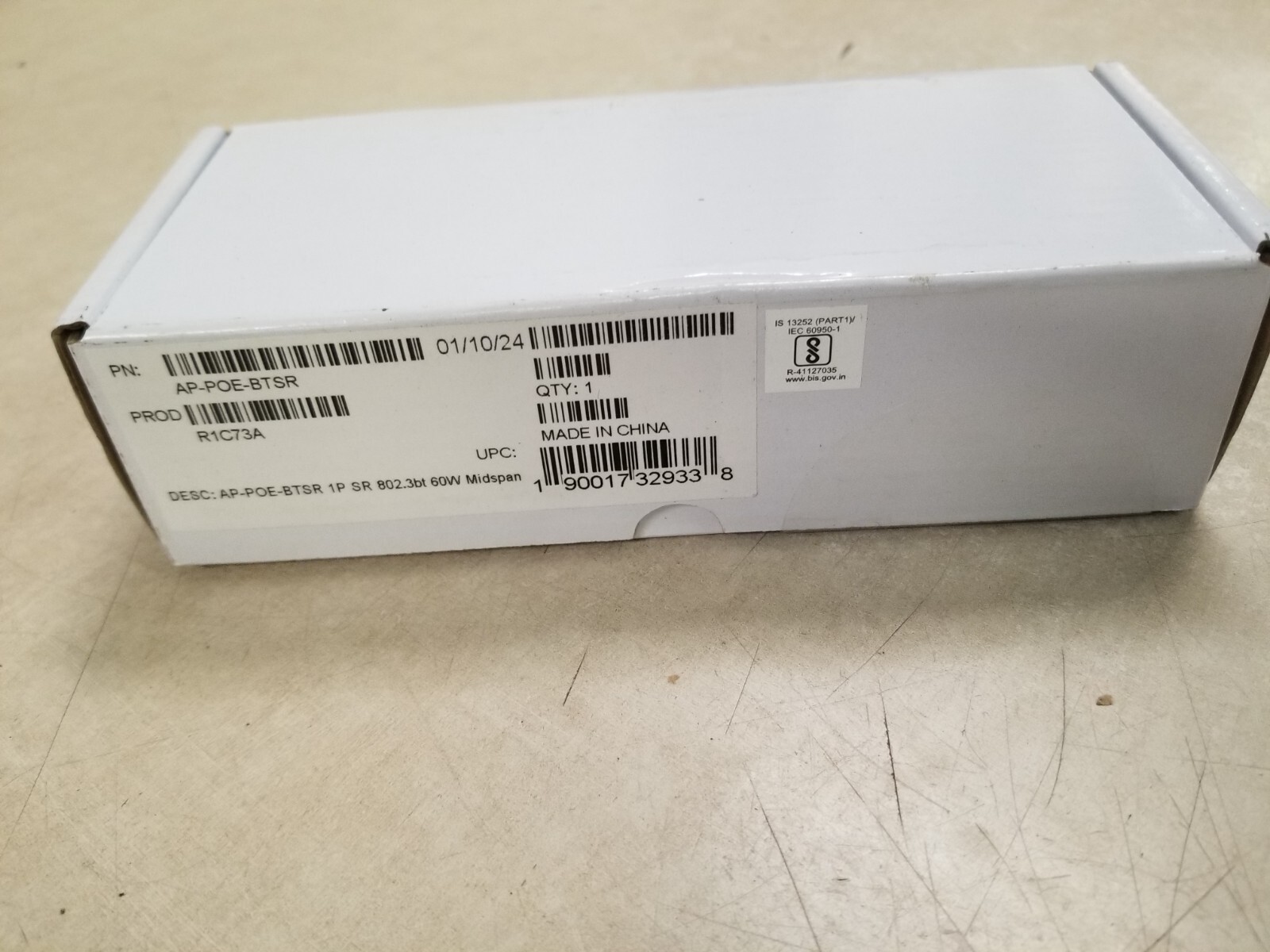 Aruba PoE Injector AP-POE-BTSR R1C73A