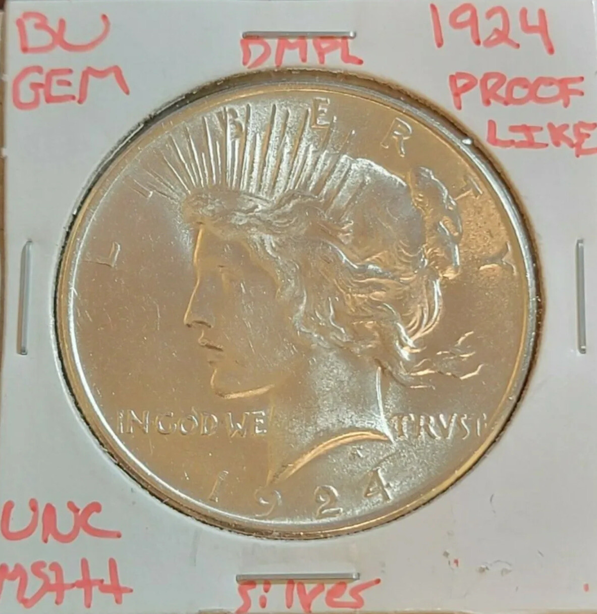 ⭐️1924 P GEMBU+++⭐️PEACE 90% SILVER $⭐️UNC MS++DMPL⭐️RARE⭐️