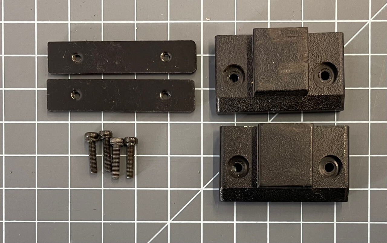 2 Technics SL1200 MK2 Turntable Dust cover brackets with hardware Used DJ