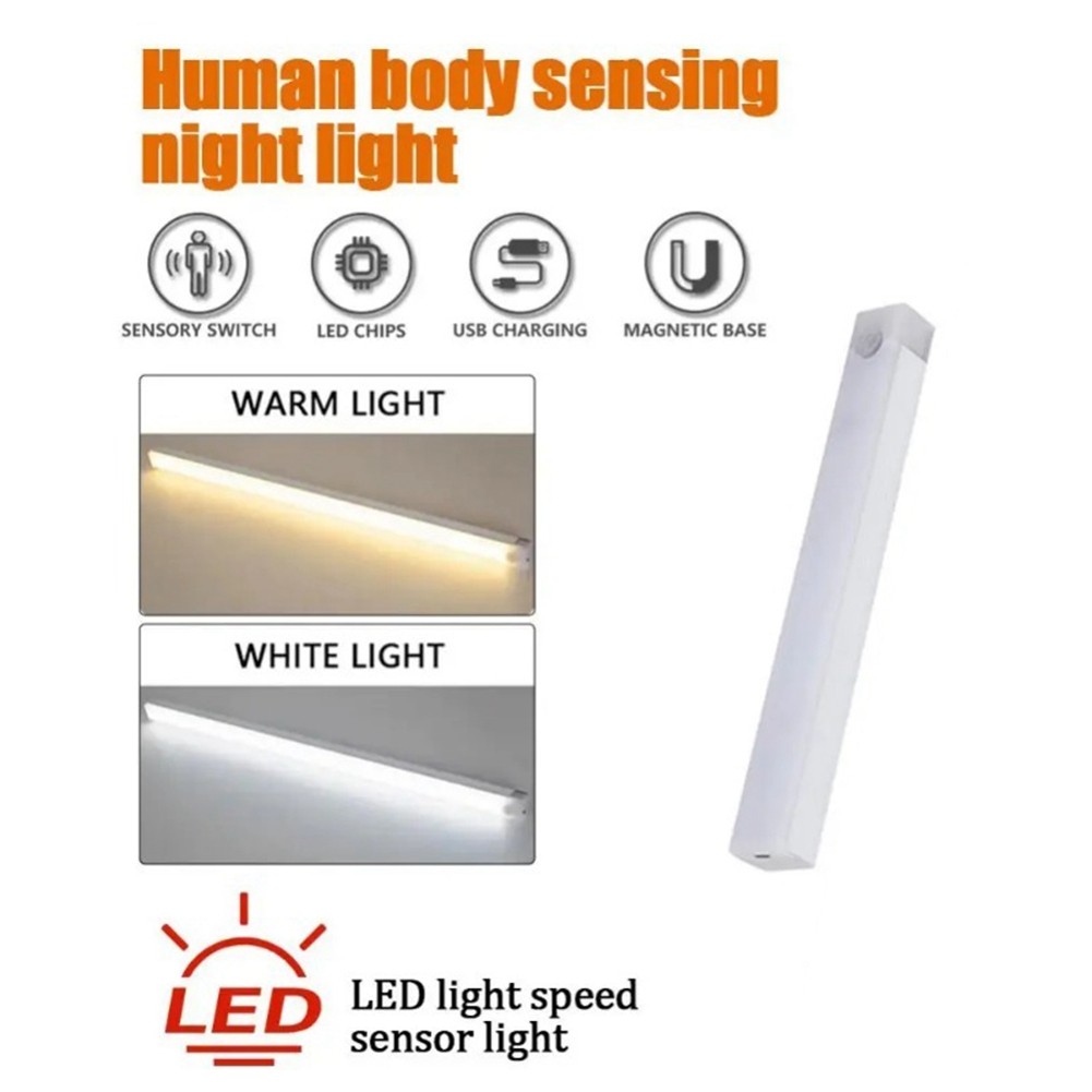 Motion Sensor LED Night Light TypeC Rechargeable Cabinet Wardrobe Lamp8915