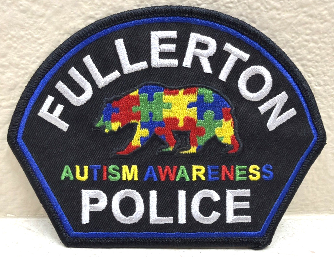 Shoulder Patch For The Fullerton Police Department Autism Awareness