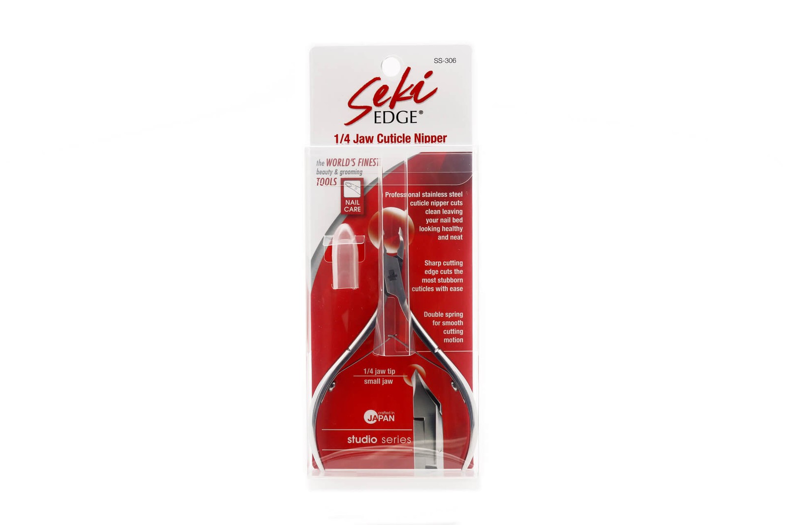 Seki Edge SS-306 1/4 Jaw Cuticle Nipper with Protective Cover
