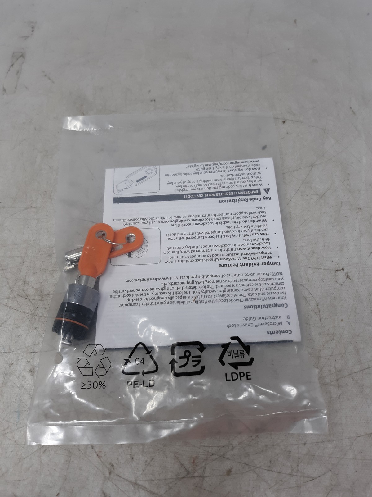 Kensington Microsaver Chassis Lock – K67998M – Supervisor Keyed – Desktop Secure