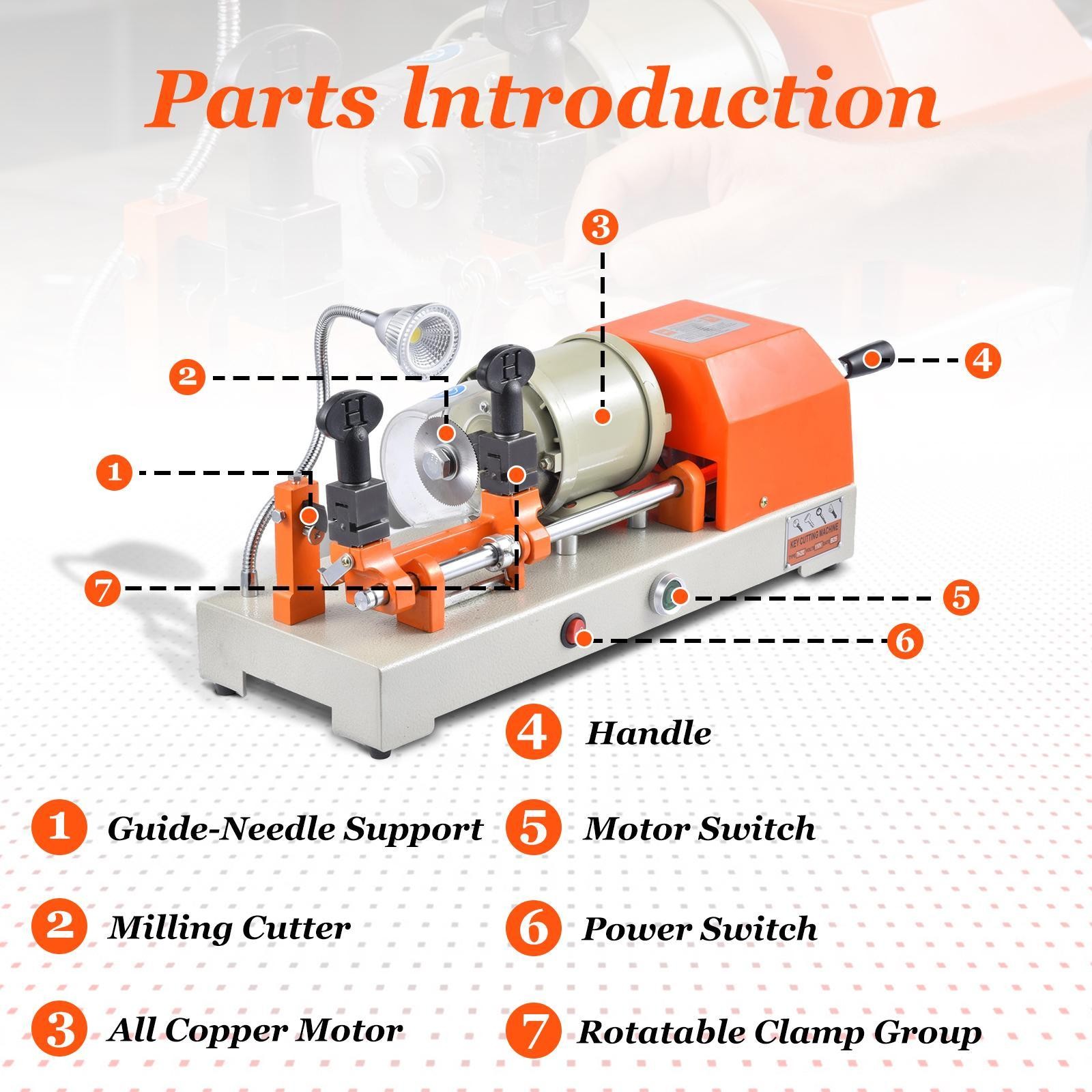 Key Cutting Duplicating Machine Cutter Key Copier Locksmith Tools