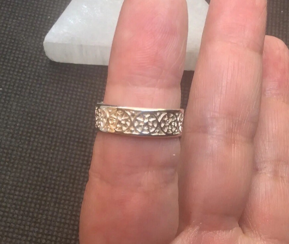 Pretty Adjustable Toe Ring Plated 6mm Sterling Silver Crosses Maltese