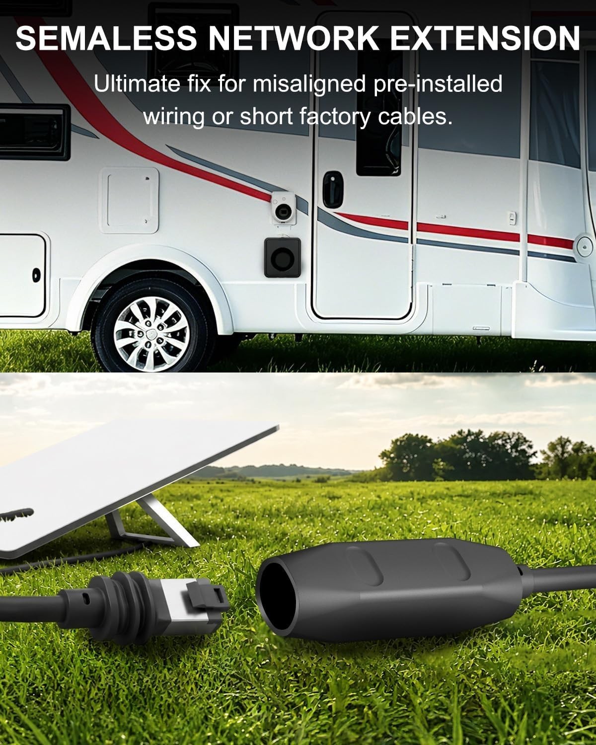 Waterproof Starlink Cable Coupler - Plug & Play 10Gbps RJ45 Adapter
