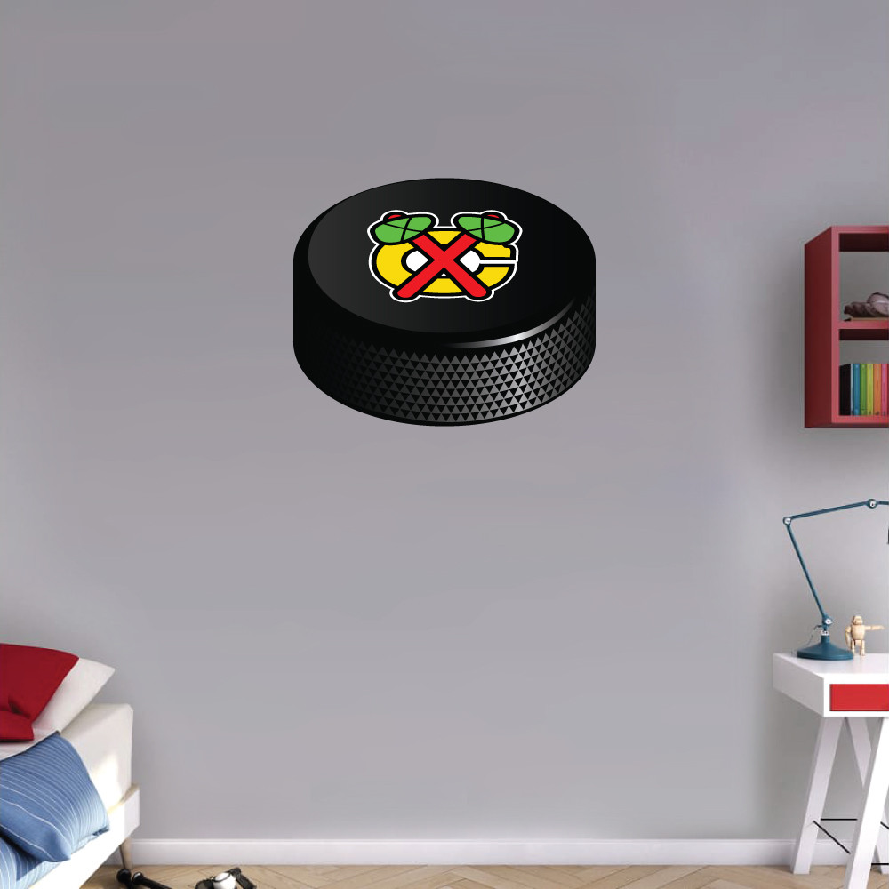 Chicago Blackhawks Hockey Puck NHL Symbol Art Wall Decor Sticker -12'' or 25''