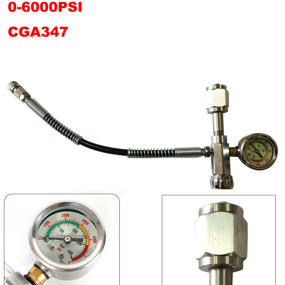 CGA347 Fill Station Kit SCBA Charging Adapter with 60cm Hose 0-6000PSI