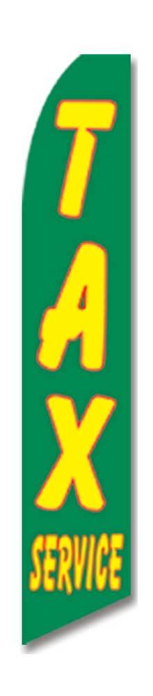 Income Tax Feather Flag Banner Avertising Sign Swooper Service Lady