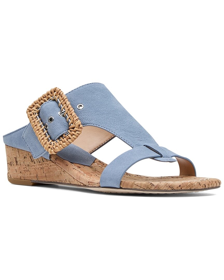 Donald Pliner Vine Leather Slide Women's Blue 7.5