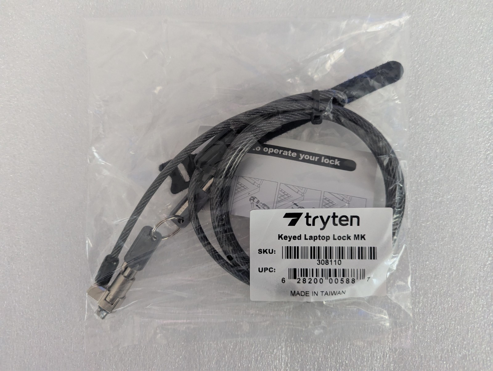Tryten Keyed Laptop Lock MK 308110