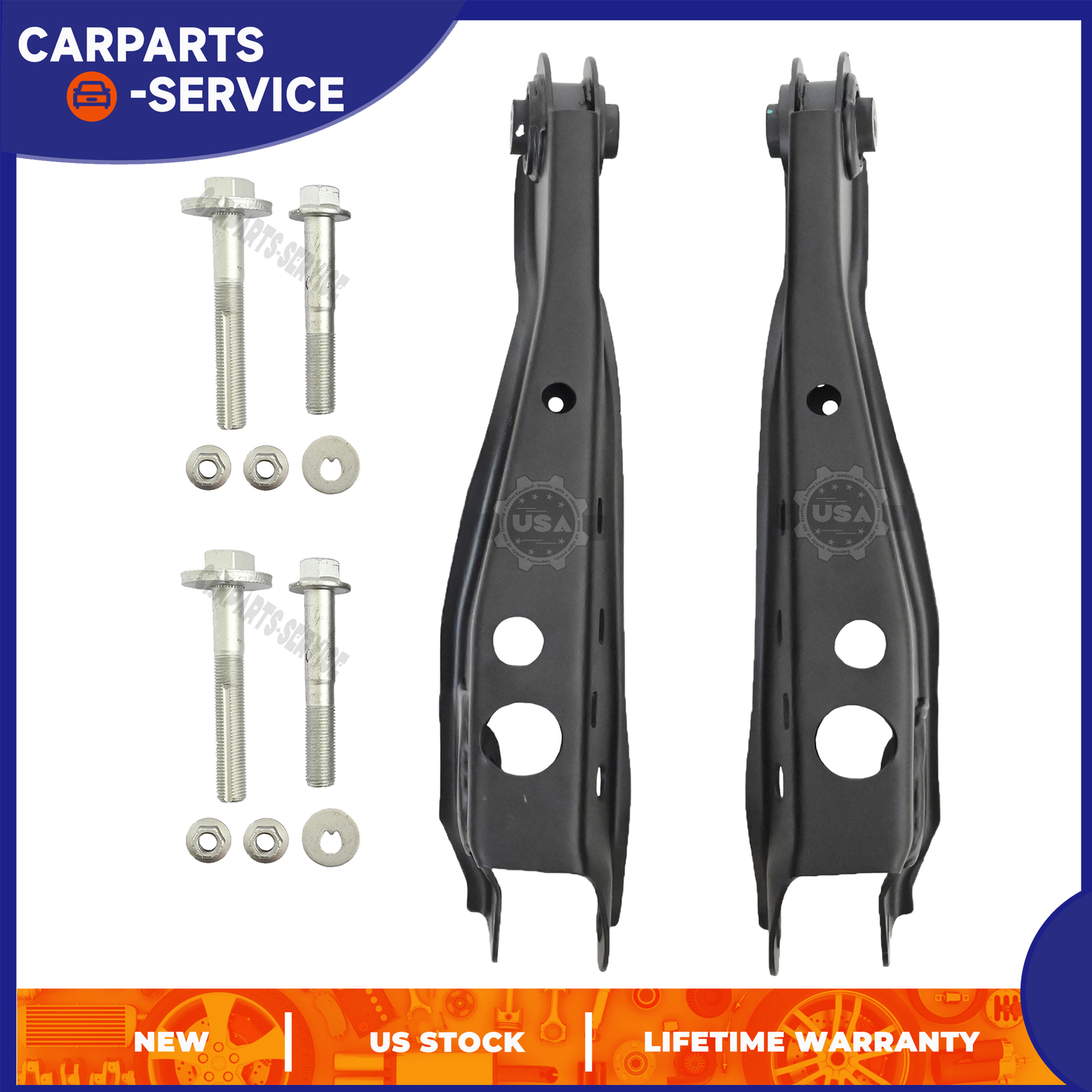 New Rear Lower Forward Control Arm 2PCS Set W/Bolts for 2003-2007 Nissan Murano