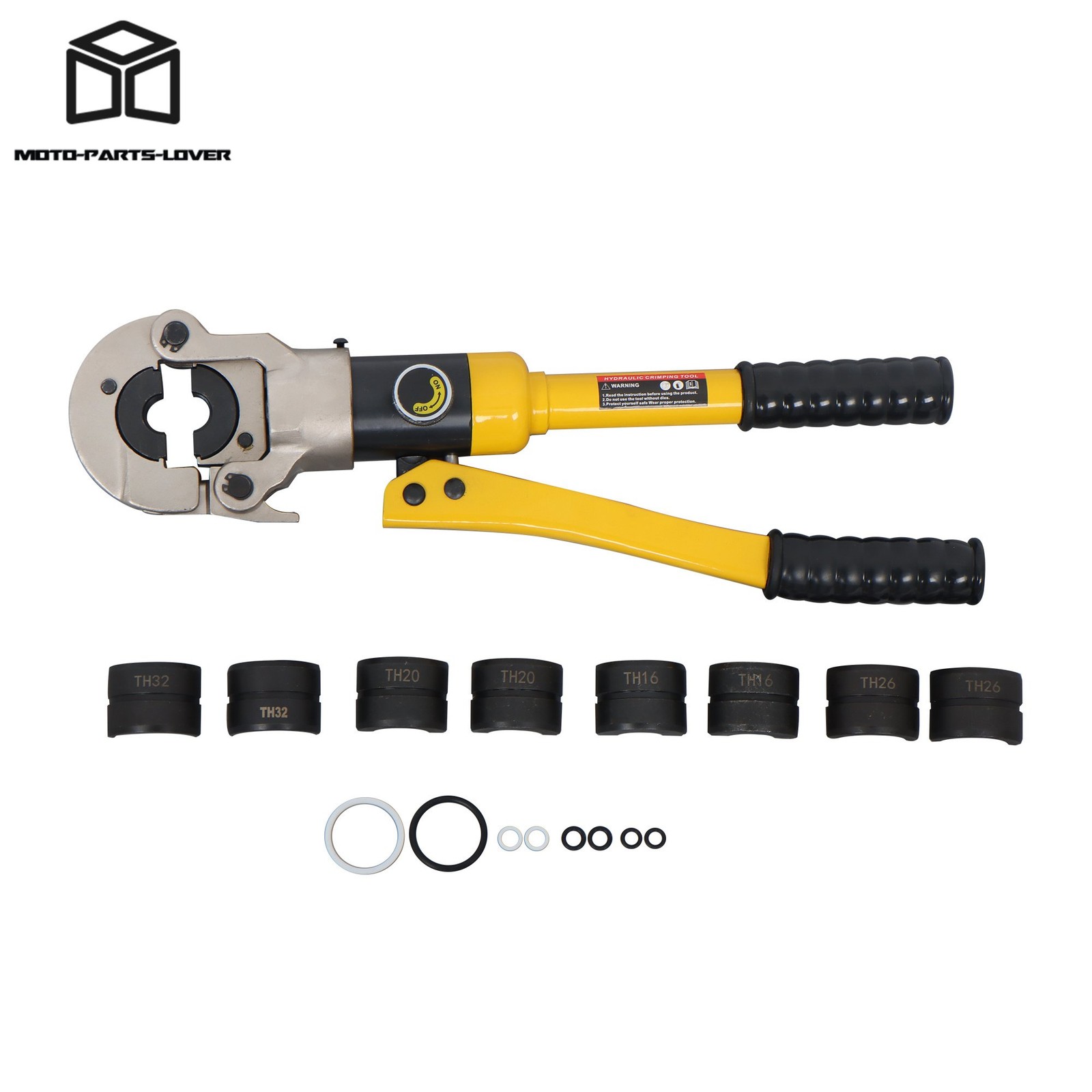 8 Mt Hydraulic Clamp Copper Tube Crimper Kit with H16 TH20 TH26 TH32 Dies