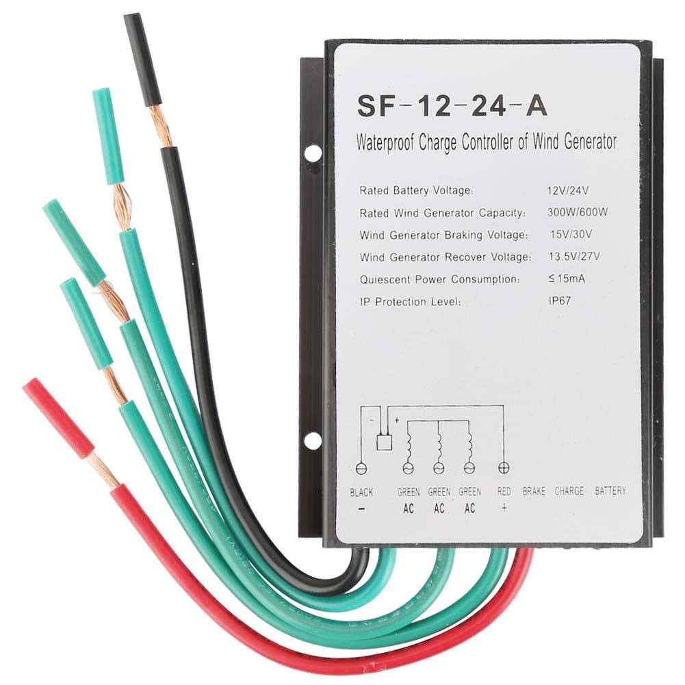 Jectse Wind Controller 12V/24V 300W/600Wautomatic Wind Power Regulatorip67 Wind