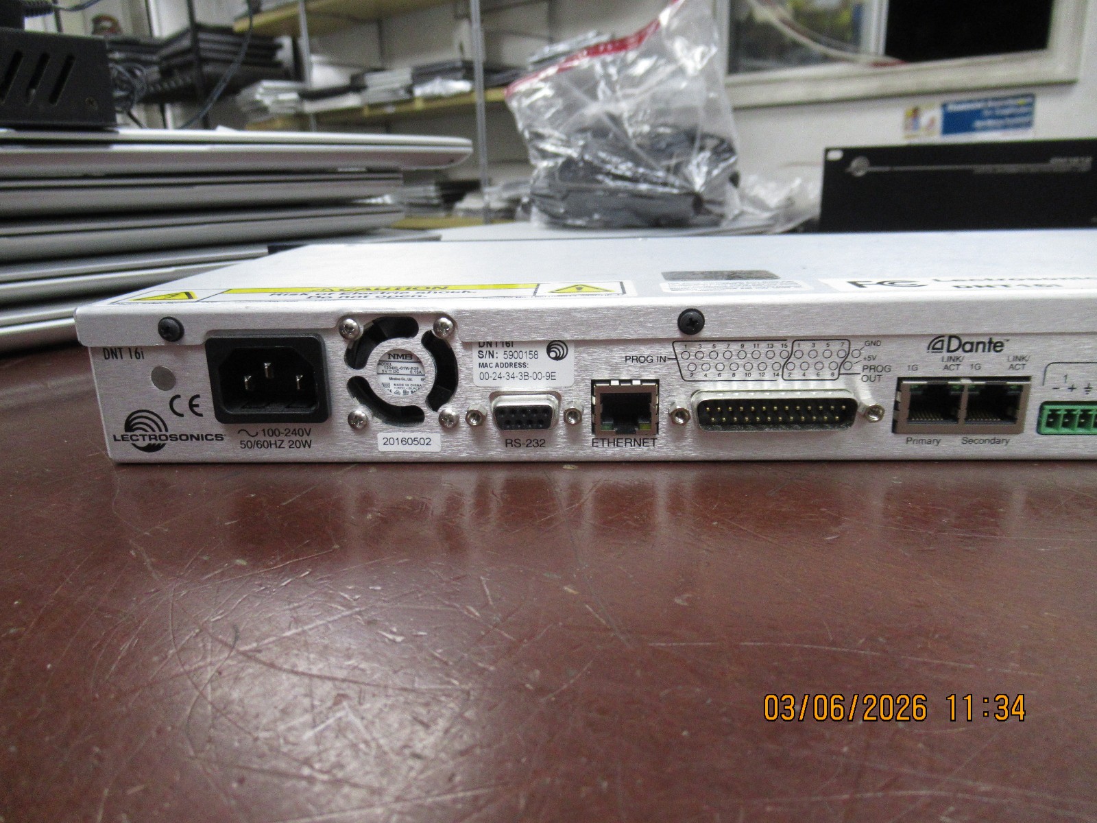 Lectrosonics DNT16i 16 Analog Input Dante Network Processor