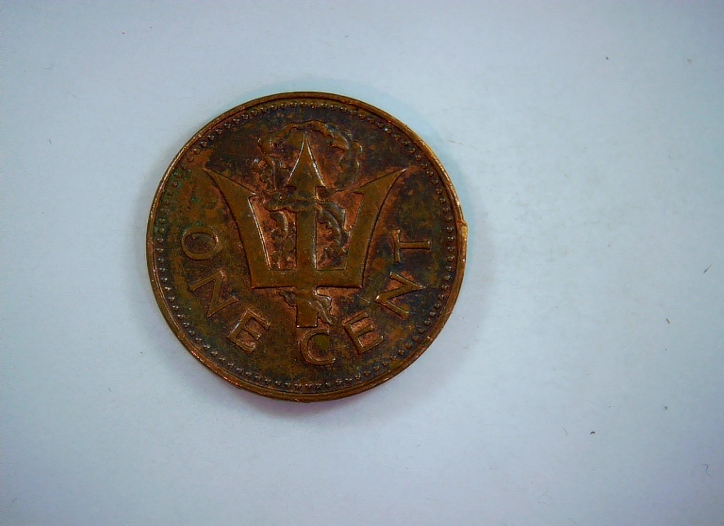 Barbados 1981 1 Cent Barbados 1 Cent (Trident / Coat of Arms) Coin