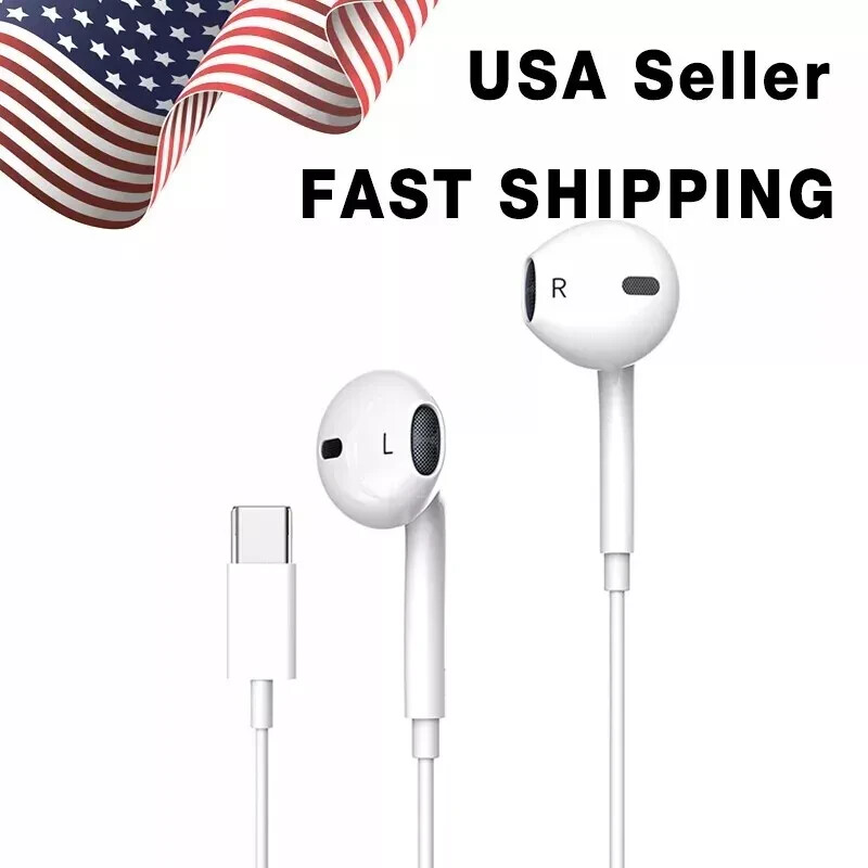 USB-C type c Handsfree Earphones for Apple iPhone 15 16 Pro 15 Pro Max 15 Plus