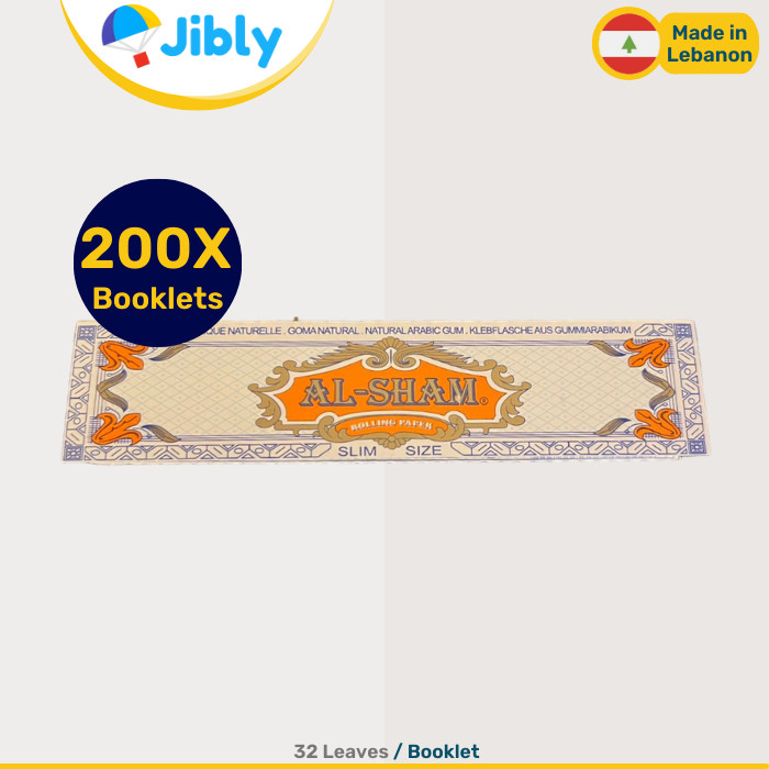 🇱🇧 Lebanese Warak Al Sham | Original Arabic Slim Rolling Paper | 200 Booklets