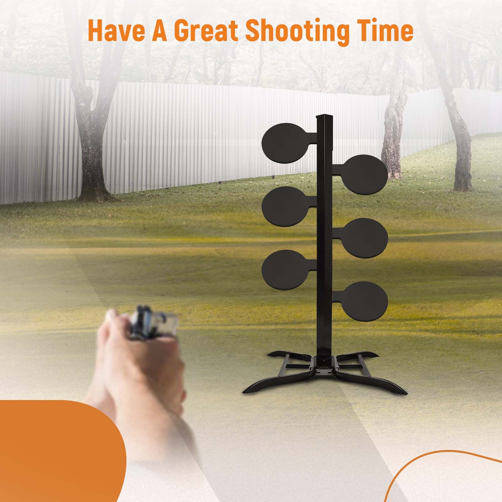 AR500 Target Tree Steel Target Set 6x 6" X 3/8" Assembly Target Dueling Tree