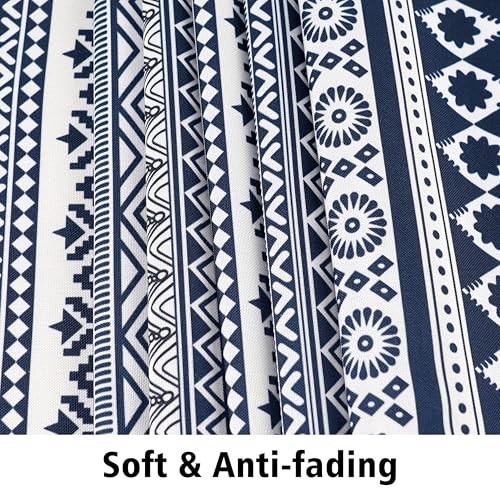 Outdoor Tablecloth with Umbrella Hole and Zipper, 84" x 60" (Rectangular) Boho