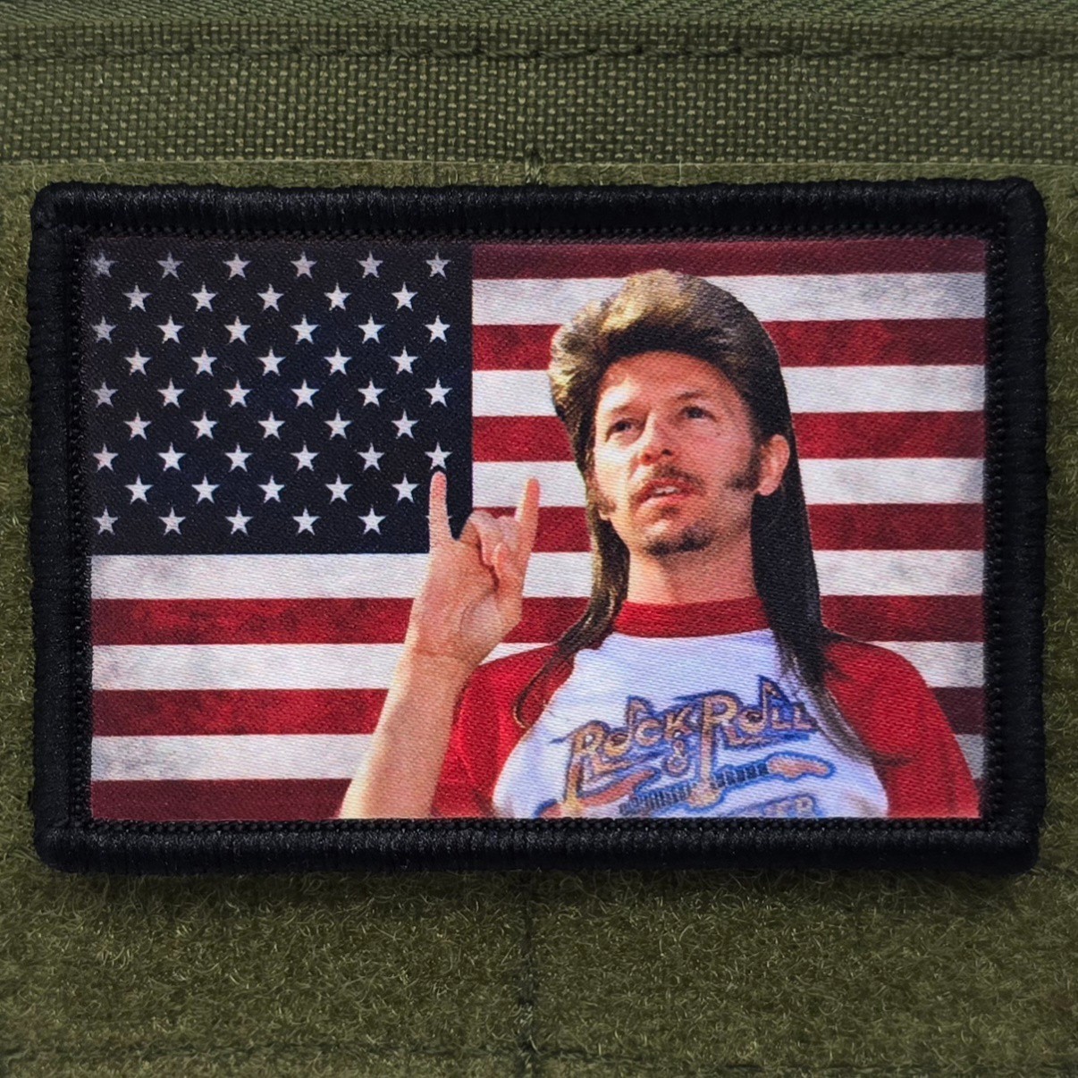 Joe Dirt Patch Moral Red Neck Meme Military USA Flag Hook & Loop 3x2