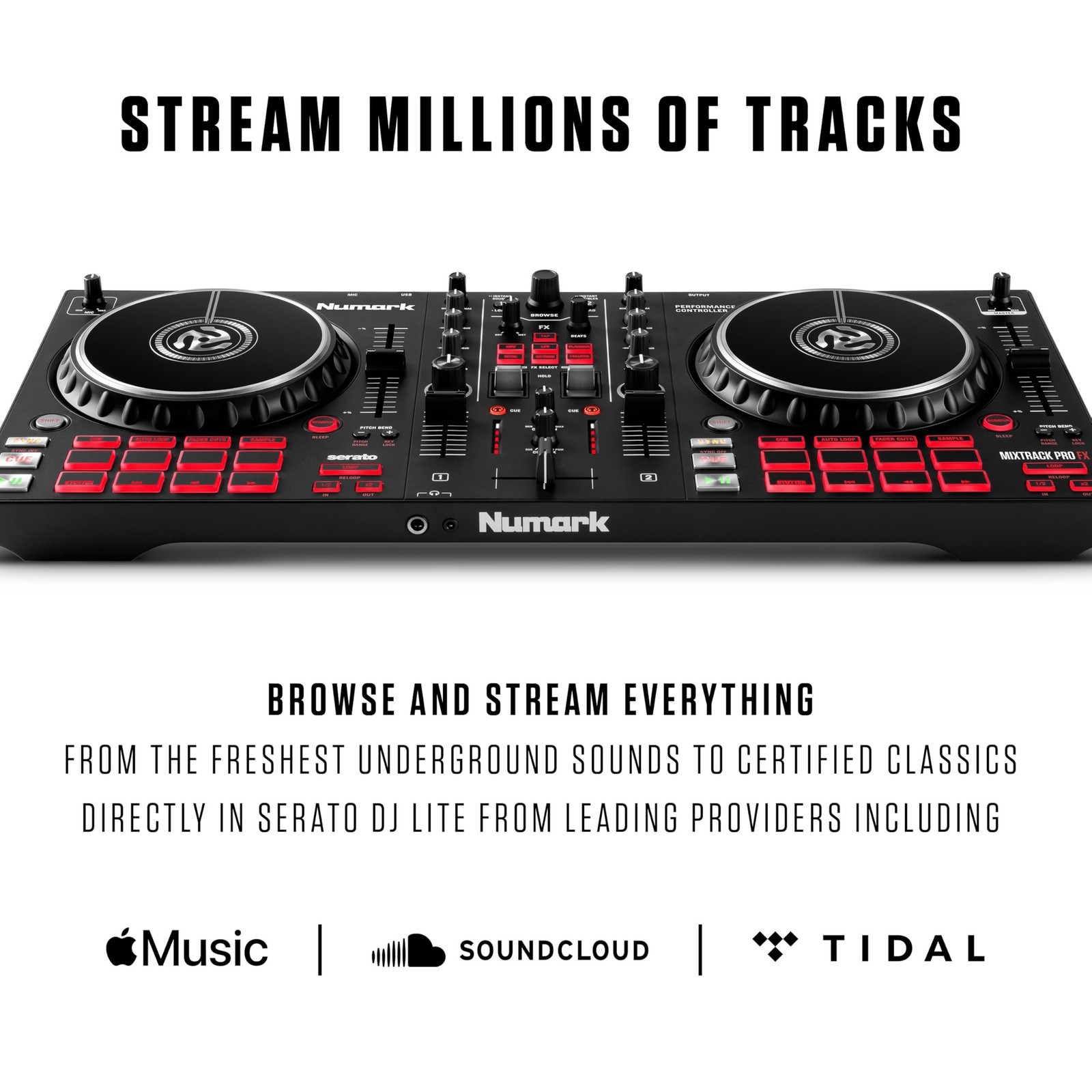 Numark Mixtrack Pro FX Serato DJ Controller with 2 Decks, Mixer, (Effects...