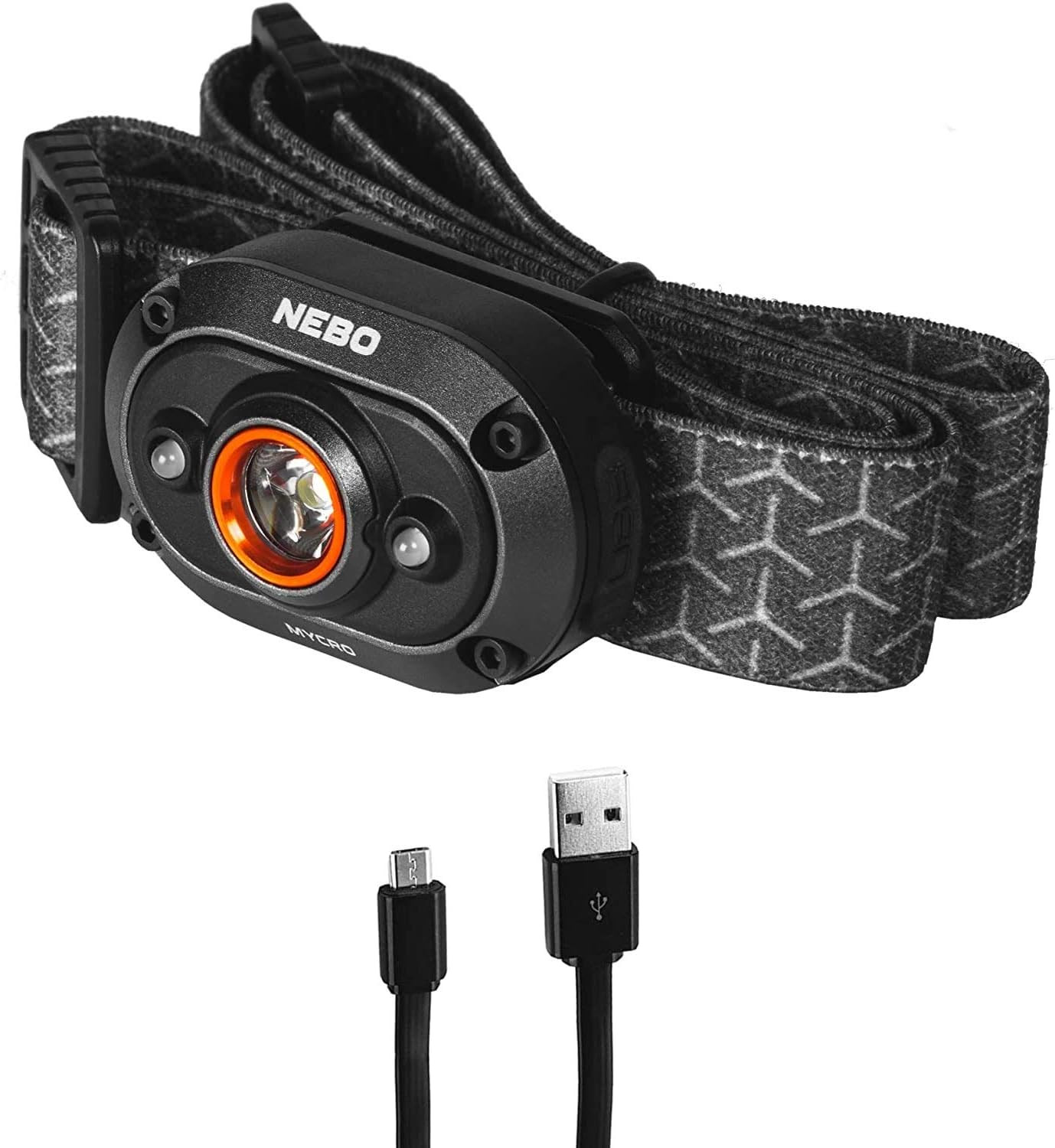 NEBO MYCRO USB 400 LUMEN Rechargeable, Adjustable LED Headlamp & Cap, Bright Sp