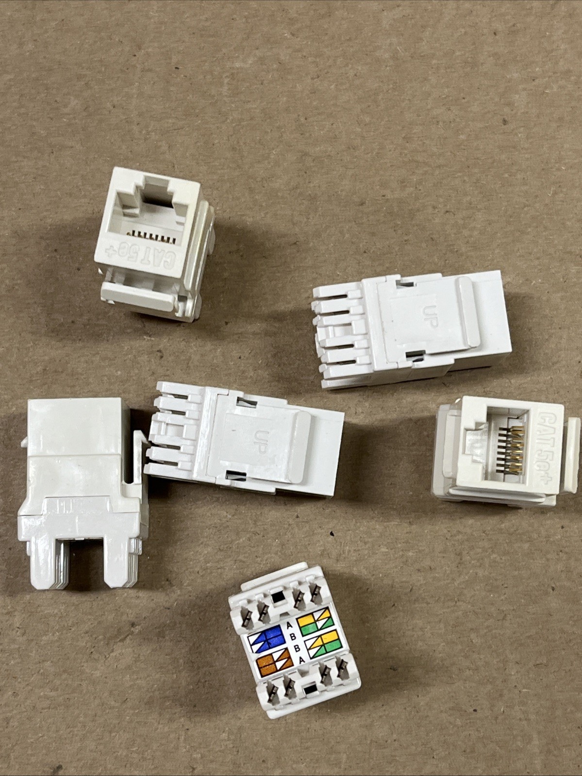 QTY 6 Similar TO Leviton GIGAMAX 5G108-RA5 TX-5e Module RJ45 CAT-5e ALMOND