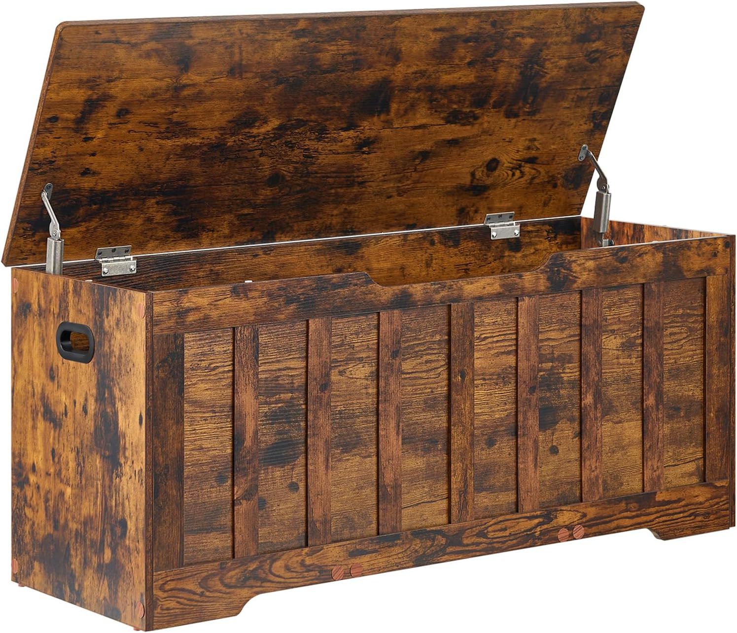 43.3"Storage Chest Extra Large,Storage Trunk with 2 Safety Hinges,Wooden Storage