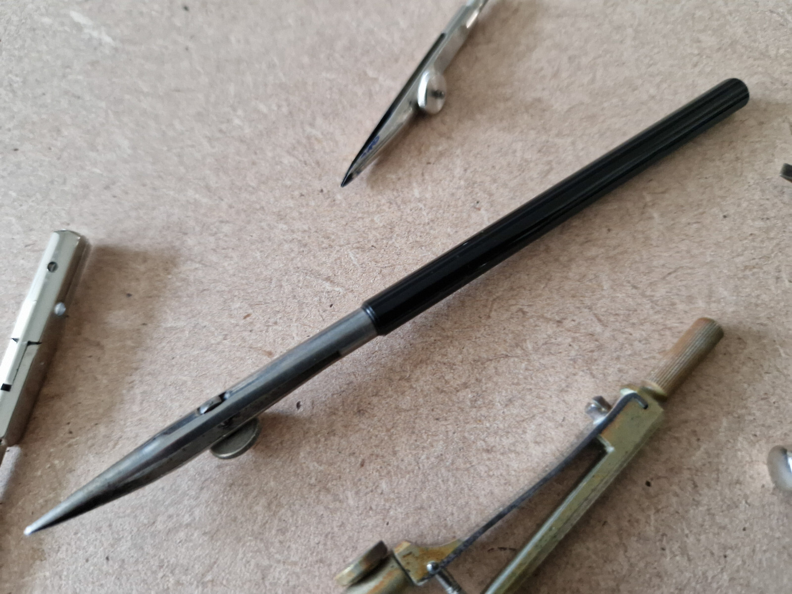 Vintage Architectural Technical Draughtsman Drawing Instrument Set in Case