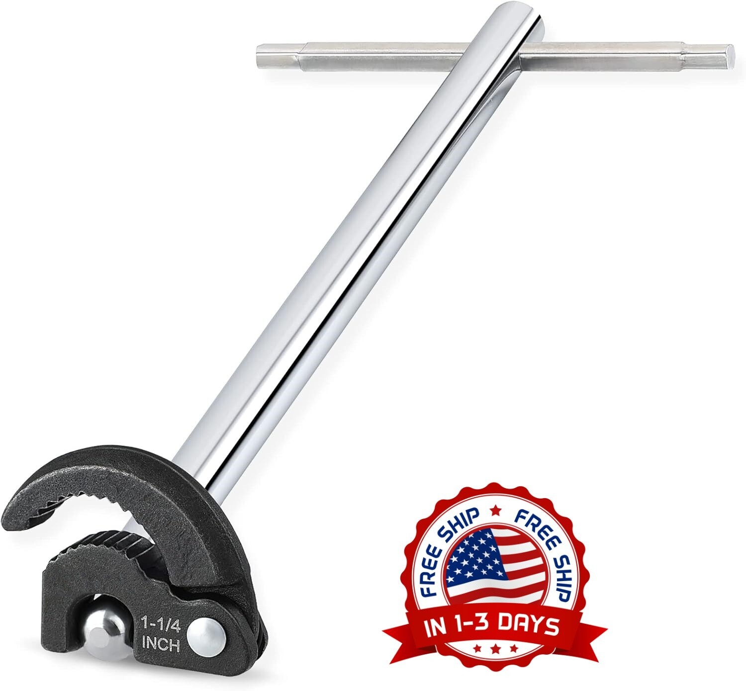 Llave de tuercas ajustable para lavabo capacidad de 3/8" a 1-1/4" 28 centímetros