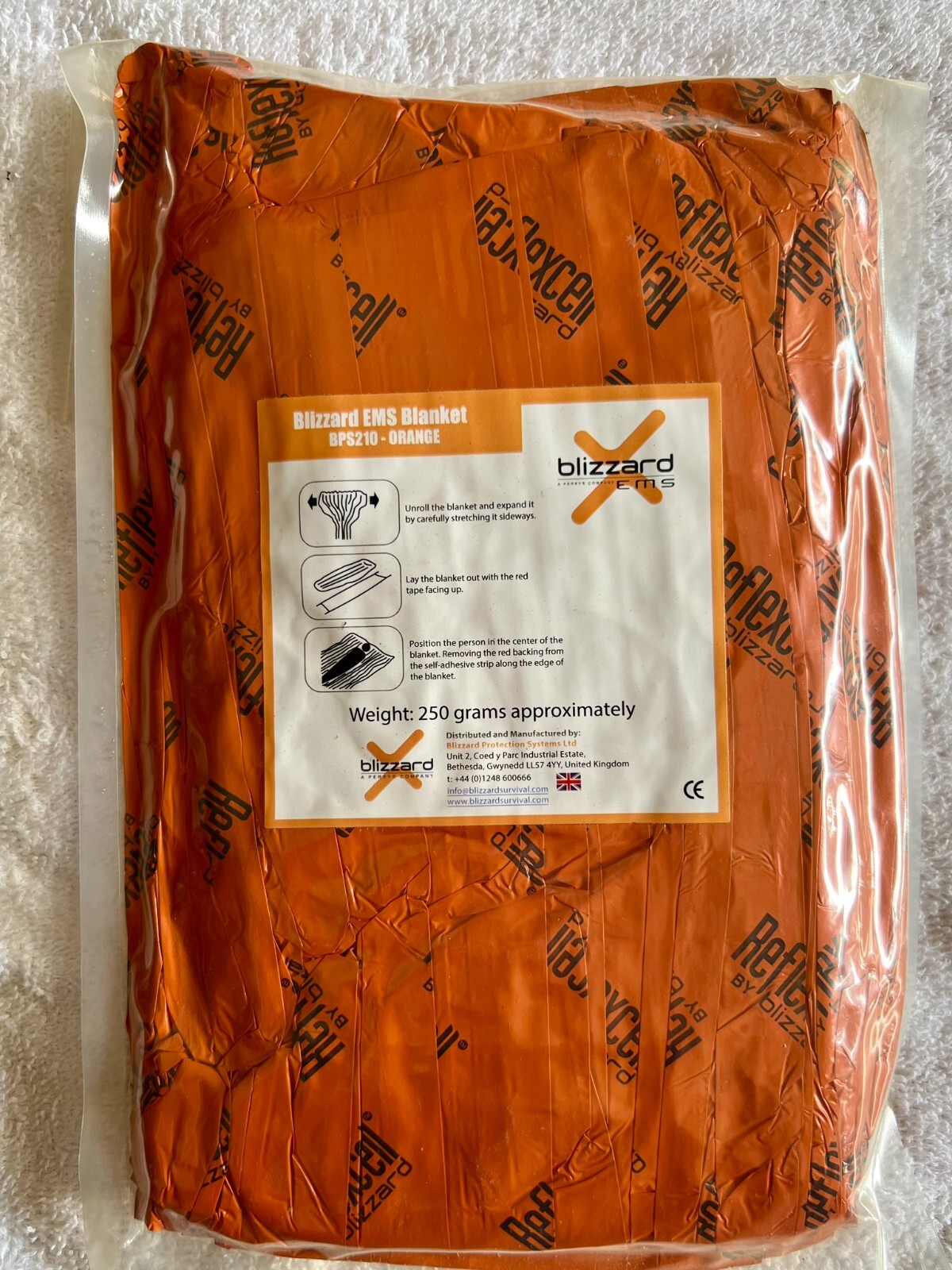 Blizzard EMS Blanket Flat Pack Reflexcell Hypothermia Prevention Trauma Care