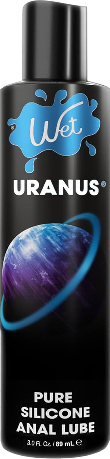 Wet Uranus Silicone-Based Anal Lube for Men, Women & Couples, 3 Fl Oz