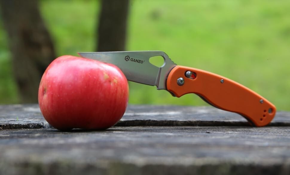 Ganzo - G729-OR Folding Pocket Knife 440C Stainless Steel Blade G10 Anti-Slip #A