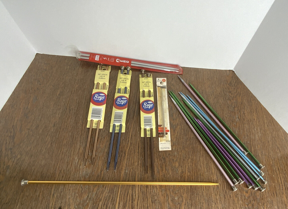 Lot of Boye Aero Crochet Knitting Supplies Needles Sewing Supplies Lot Of 20
