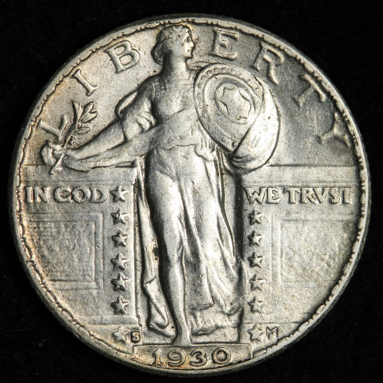 1930-S Standing Liberty Silver Quarter AU++ E281 ZWUCEN