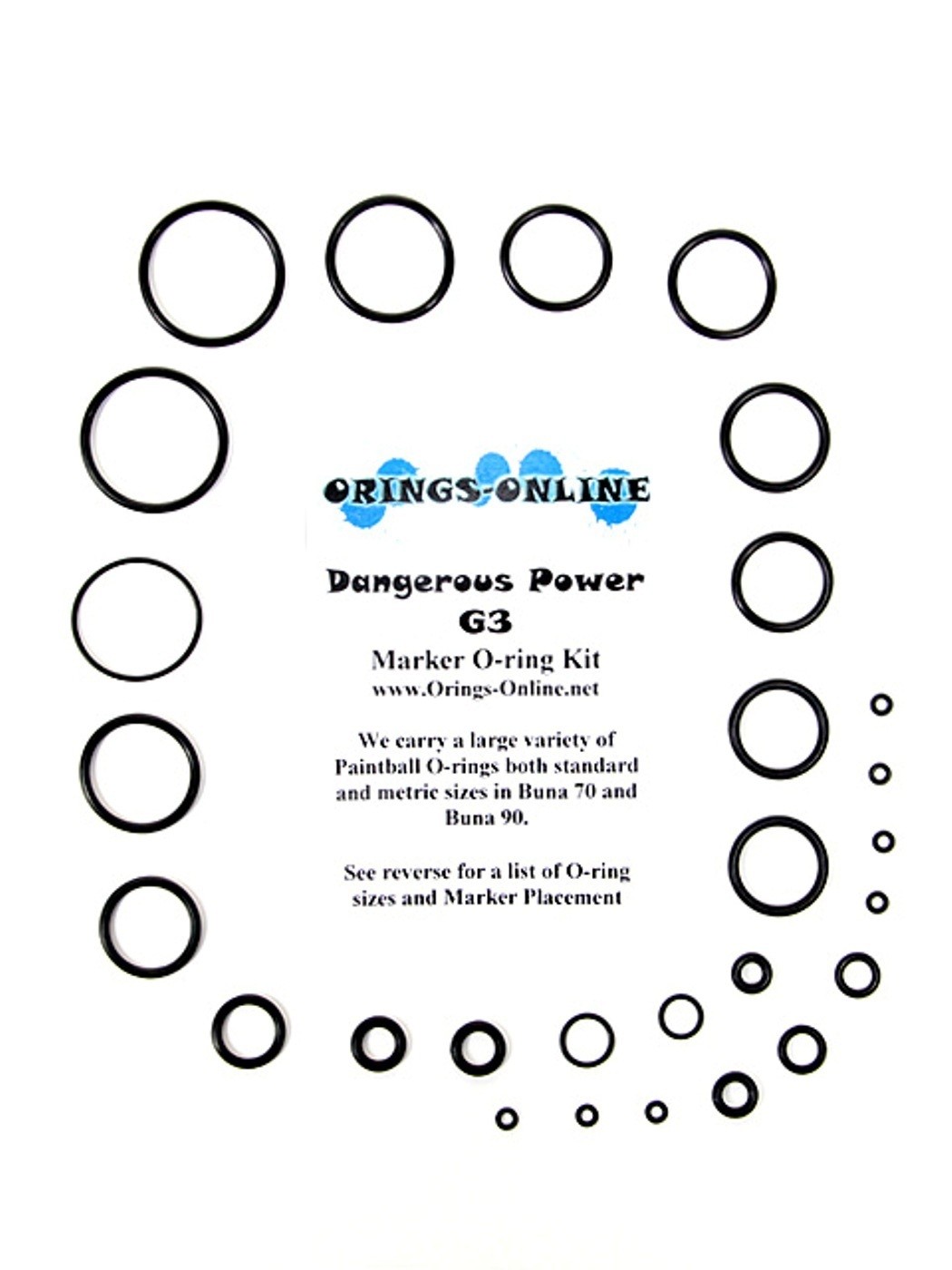 Dangerous Power DP G3 Paintball Marker O-ring Oring Kit x 2 rebuilds / kits